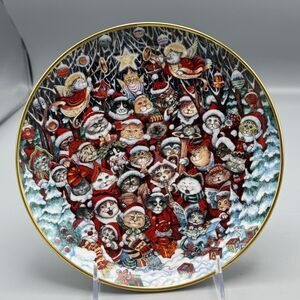 Franklin Mint Santa Claws Cats by Bill Bell Ltd Ed Collector Plate Christmas #2